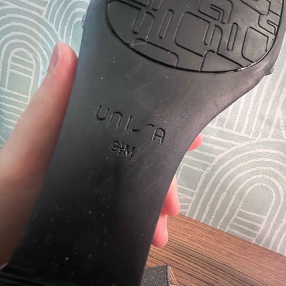 Unisa Glitter Wedge Sandals Ankle Strap Silver Size 9 1/2 M - Picture 6 of 8